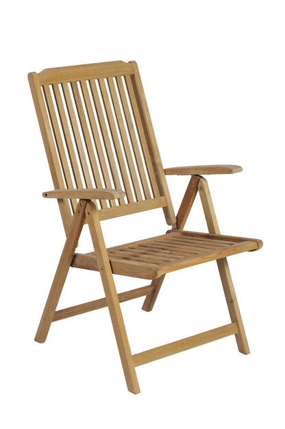 Garden Pleasure Teak Hochlehner Solo Holz Garten Stuhl Sessel Möbel klappbar
