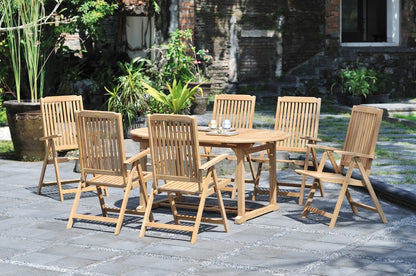 Garden Pleasure Teak Hochlehner Solo Holz Garten Stuhl Sessel Möbel klappbar