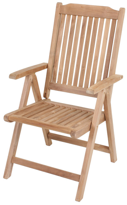 Garden Pleasure Teak Hochlehner Solo Holz Garten Stuhl Sessel Möbel klappbar