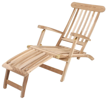 Garden Pleasure Teak Deckchair Garten Holz Relax Liege Sonnenliege Möbel
