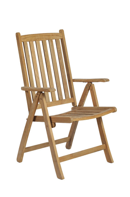 Garden Pleasure Teak Hochlehner Solo Holz Garten Stuhl Sessel Möbel klappbar