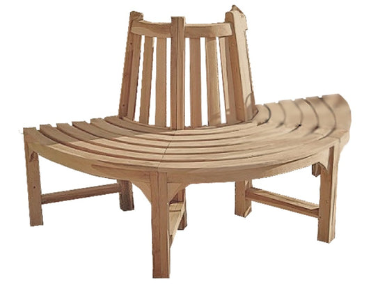 Garden Pleasure Teak Baumbank Java Holz Gartenbank Sitzbank Garten Bank Parkbank