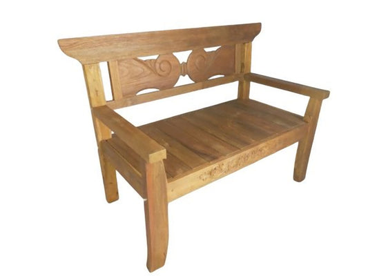Teak Bank PADAR 2-Sitzer Holz Sitzbank Gartenbank Garten Möbel Holzbank massiv