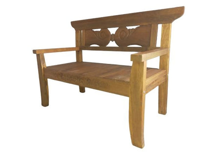 Teak Bank PADAR 2-Sitzer Holz Sitzbank Gartenbank Garten Möbel Holzbank massiv