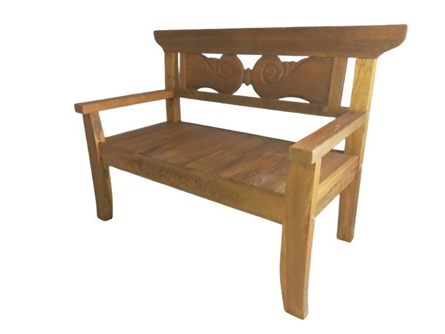 Teak Bank PADAR 2-Sitzer Holz Sitzbank Gartenbank Garten Möbel Holzbank massiv