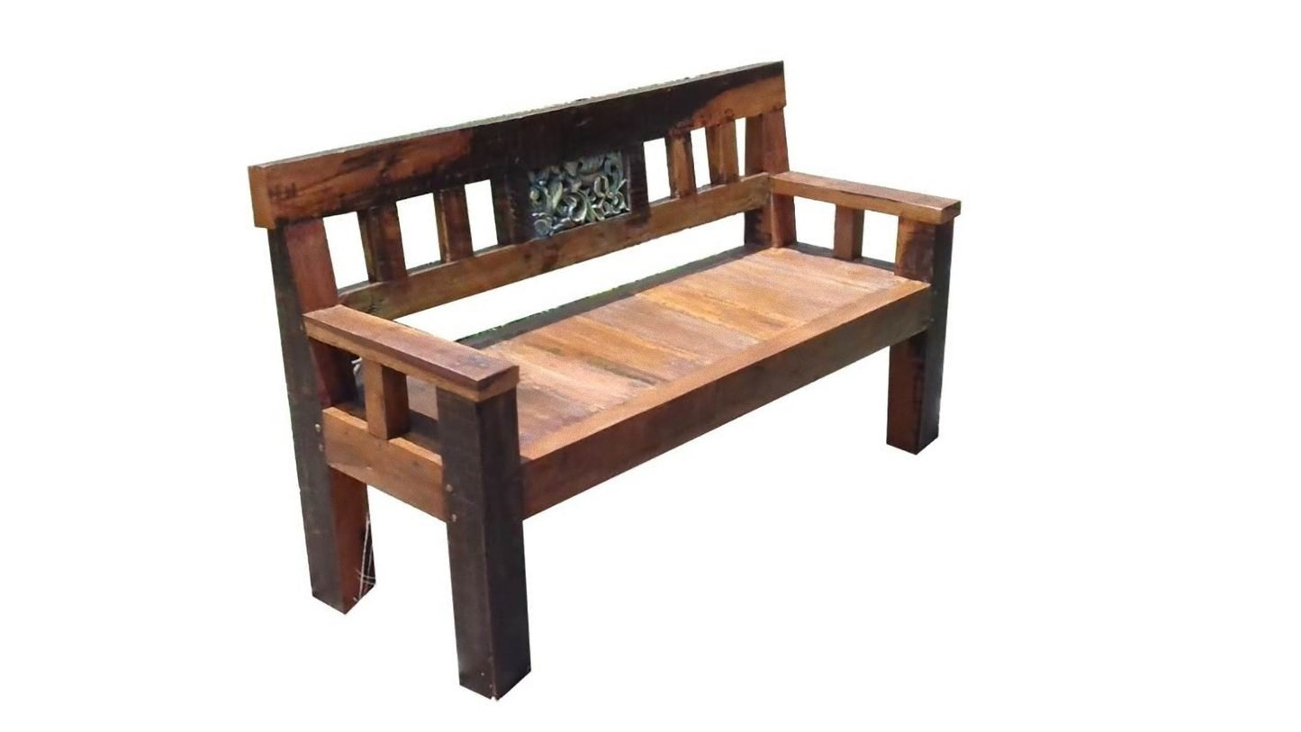 Teak Bank SUMBA 3-Sitzer Holz Gartenbank Sitzbank Garten Möbel Holzbank massiv