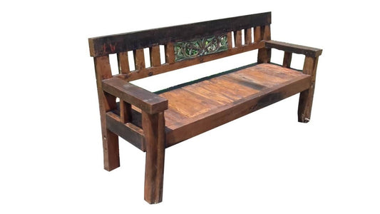 Teak Bank SUMBA 4-Sitzer Holz Gartenbank Sitzbank Garten Möbel Holzbank massiv