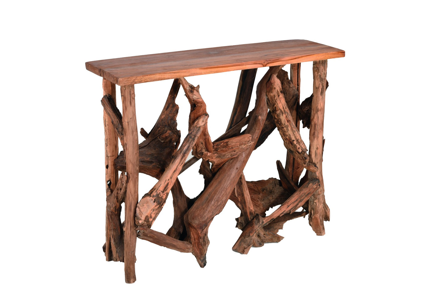 Teak Tisch CONSO Teakwurzel Braun Holz Garten Gartentisch Outdoor Esstisch Holz
