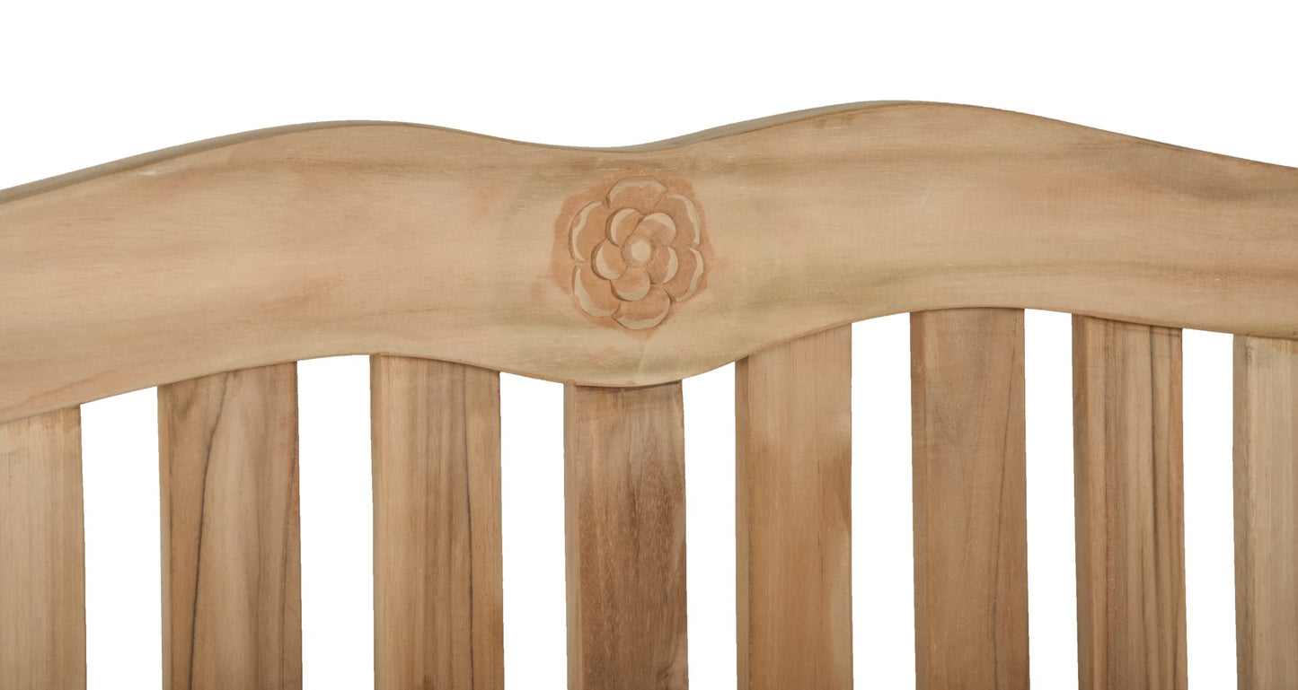 Garden Pleasure Bank ROMANG, 2-Sitzer Holz Teak Gartenbank Bank Garten Möbel
