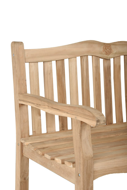 Garden Pleasure Bank ROMANG, 2-Sitzer Holz Teak Gartenbank Bank Garten Möbel