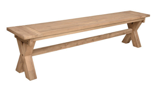 Bank KISAR Teak recycelt natur Gartenbank Garten Terrasse Sitzbank Parkbank Holz