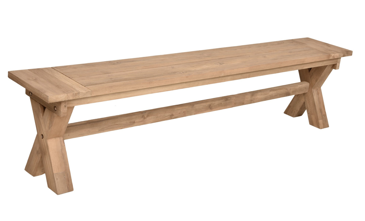 Bank KISAR Teak recycelt natur Gartenbank Garten Terrasse Sitzbank Parkbank Holz