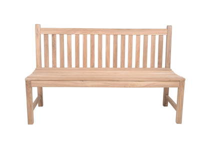 Bank Solo 3-Sitzer Sitzbank Parkbank Gartenbank Outdoor Garten Möbel Teak Holz