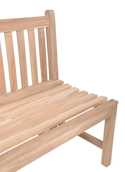 Bank Solo 3-Sitzer Sitzbank Parkbank Gartenbank Outdoor Garten Möbel Teak Holz
