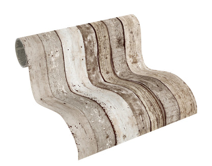 A.S. Création Tapete Holzoptik Beige 942192 Wandtapete Folie selbstklebend