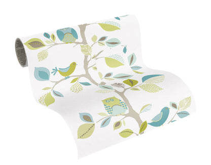 A.S. Création Vogeltapete Blau 942562 Wandtapete Folie selbstklebend Tapete