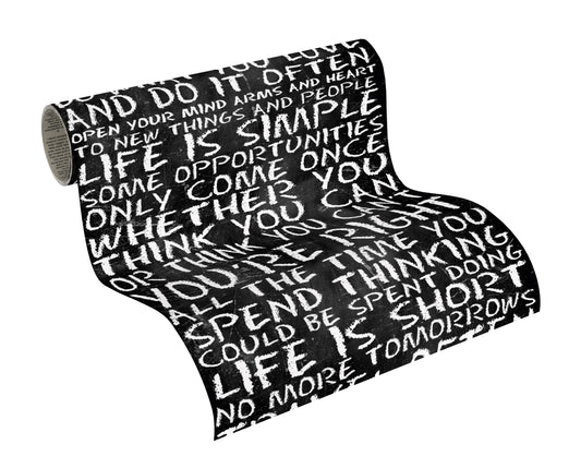 A.S. Création Tapete Schwarz 942671 Wandtapete Folie selbstklebend Tapete Vinyl