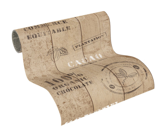 A.S. Création Tapete Beige 942771 Wandtapete Folie selbstklebend Tapete Vinyl