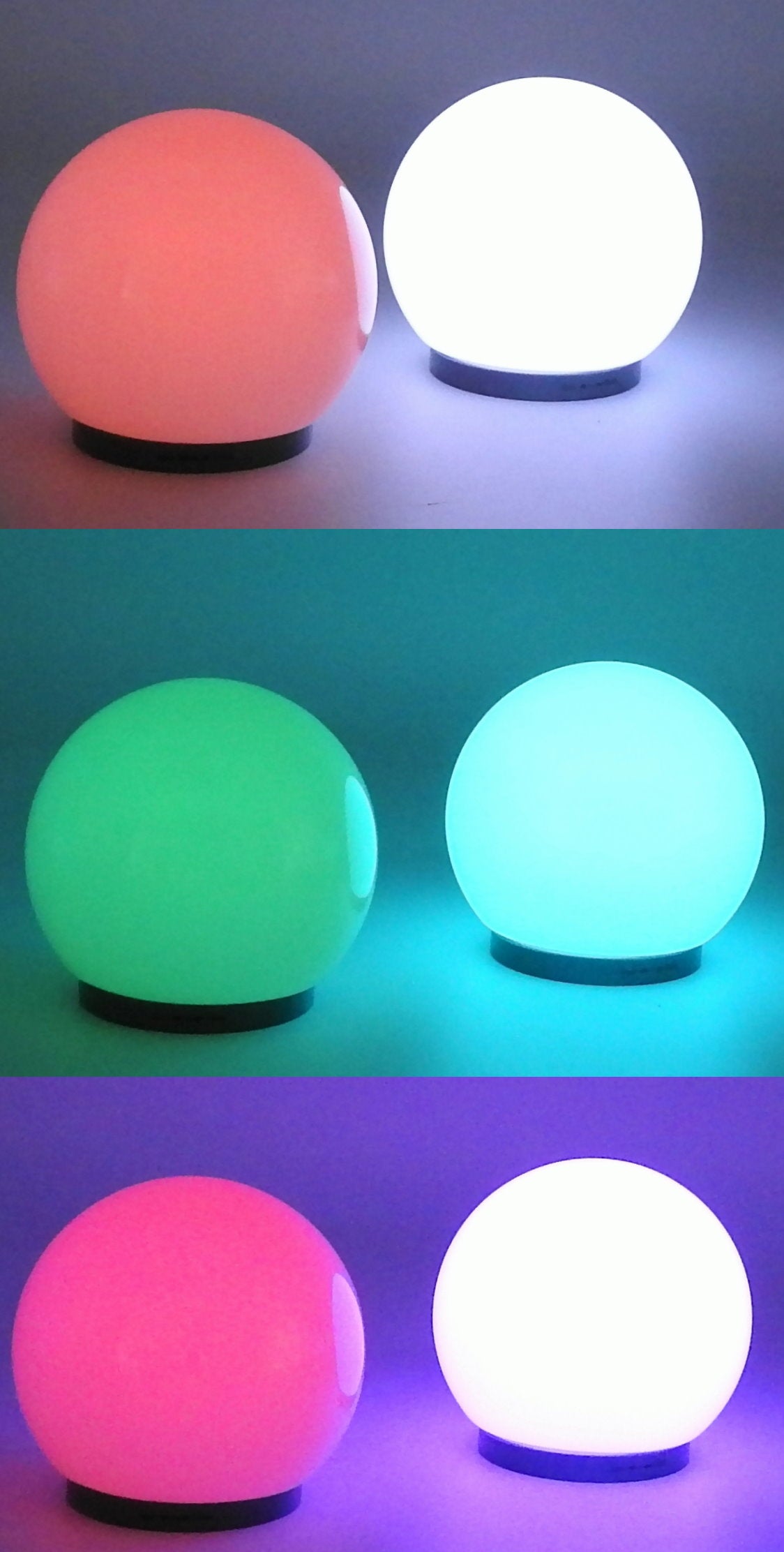 2x LED Gartenleuchte Garten Lampe Kugel Deko Gartenlampe rund Set Gartenkugel