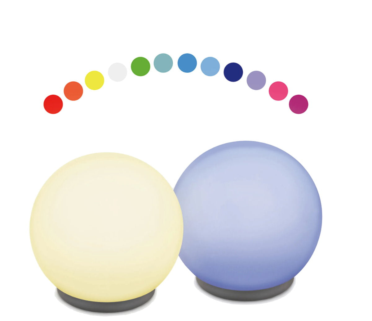 2x LED Gartenleuchte Garten Lampe Kugel Deko Gartenlampe rund Set Gartenkugel