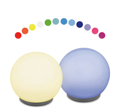 2x LED Gartenleuchte Garten Lampe Kugel Deko Gartenlampe rund Set Gartenkugel
