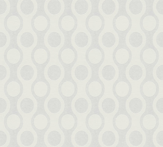 Geometrische Tapete Weiß Vliestapete 950116 Wandtapete mit Punkten A.S. Création Tapete