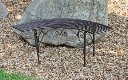 Garden Pleasure Eisen Bogenbank Sitzbank Parkbank Baumbank Edel Rost Optik Bank