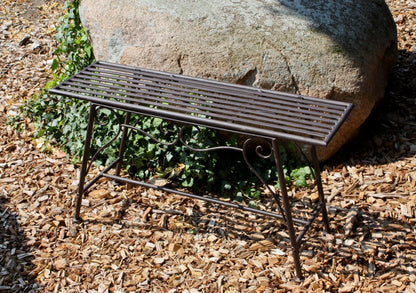 Gartenbank Metall Sitzbank Garten Terrasse Bank Parkbank 2 Sitzer Rost Optik