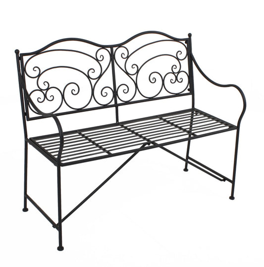 Landhausstil Eisenbank Bank Gartenbank Antik Rost Optik Parkbank Sitzbank Garten