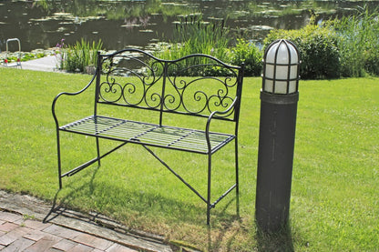 Landhausstil Eisenbank Bank Gartenbank Antik Rost Optik Parkbank Sitzbank Garten