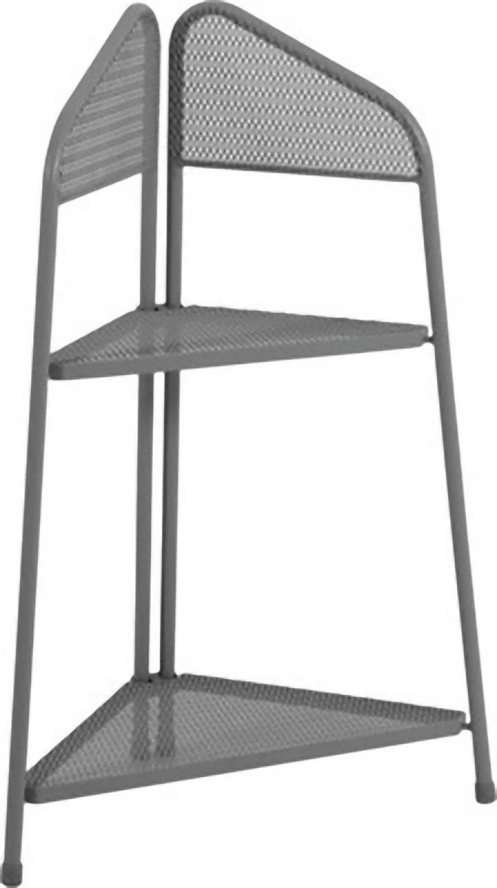 Metall Balkon Eckregal Regal Standregal Ablage Aufbewahrung Eckschrank grau