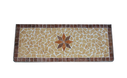 Garden Pleasure Eisen Parkbank AMARILLO Bank Mosaik Garten Bank Sitzbank Möbel