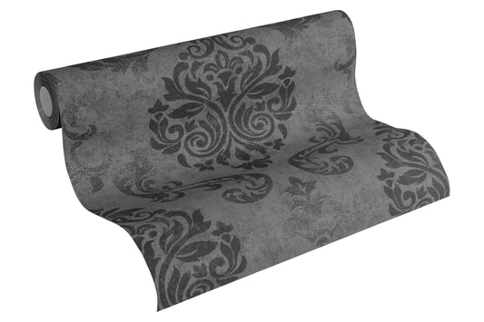 A.S. Création Barocktapete Barock Schwarz 953723 Tapete Memory 3 Wandtapete