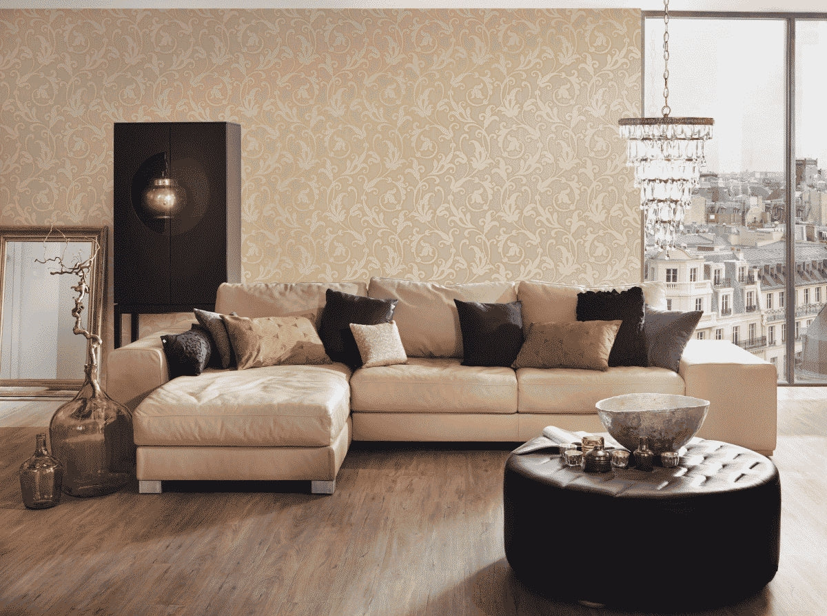 A.S. Création Barocktapete Barock Gelb 954902 Tapete Tessuto Wandtapete Design