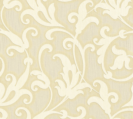 A.S. Création Barocktapete Barock Gelb 954902 Tapete Tessuto Wandtapete Design