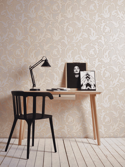 A.S. Création Barocktapete Barock Creme 954907 Tapete Tessuto Wandtapete Design