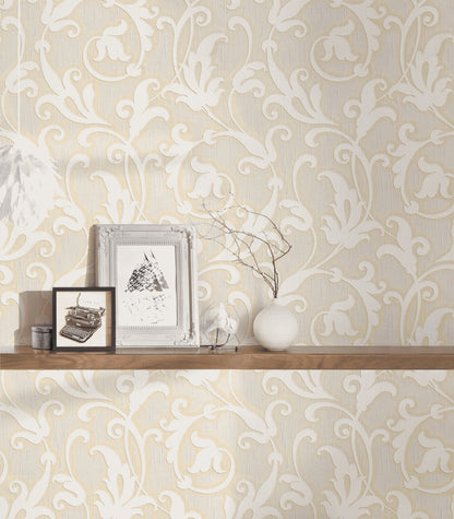 A.S. Création Barocktapete Barock Creme 954907 Tapete Tessuto Wandtapete Design