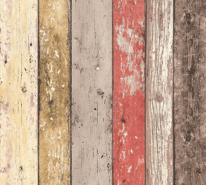 A.S. Création selbstklebende Tapete in Holzoptik Braun 955691 Wandtapete