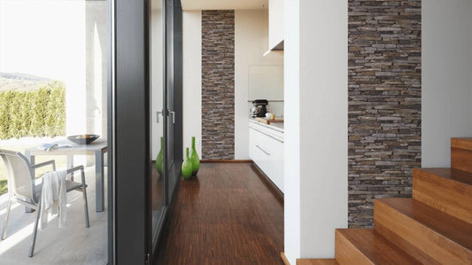 A.S. Création selbstklebende Steintapete Braun Papiertapete 955721 Wandtapete