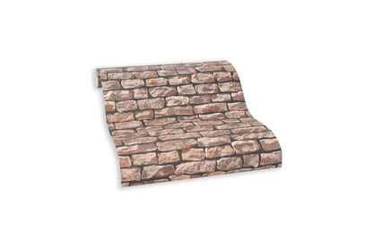 A.S. Création selbstklebende Steintapete Braun Papiertapete 955741 Wandtapete