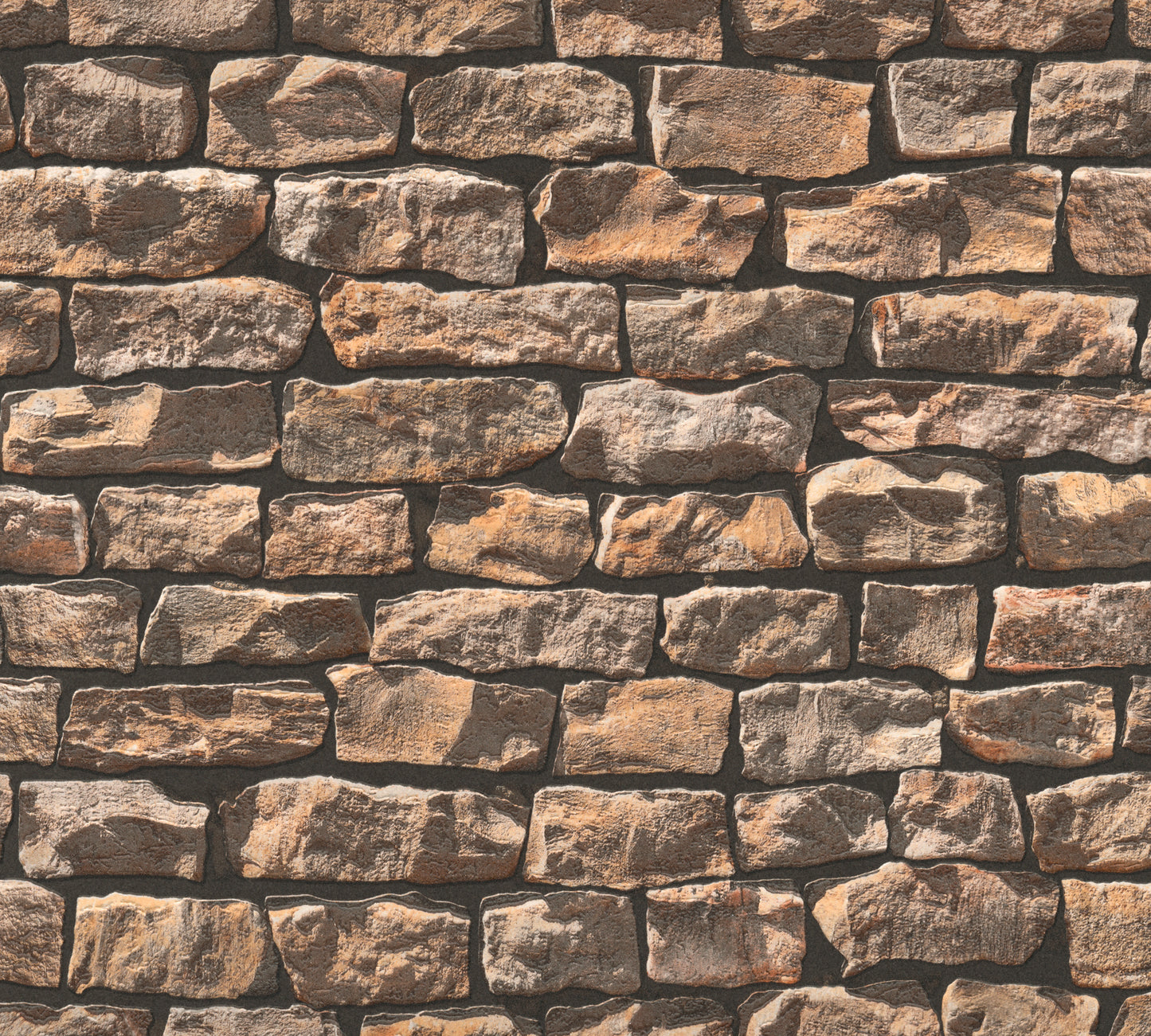 A.S. Création selbstklebende Steintapete Braun Papiertapete 955741 Wandtapete