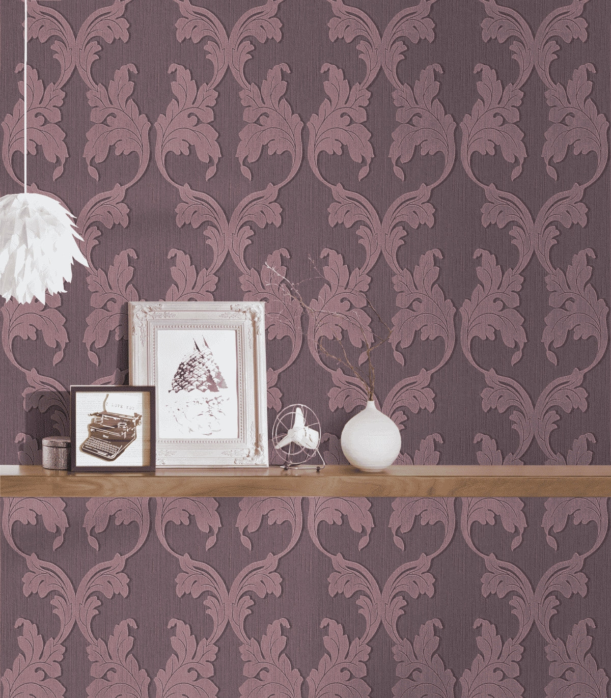 A.S. Création Barocktapete Barock Violett 956285 Tapete Tessuto Wandtapete