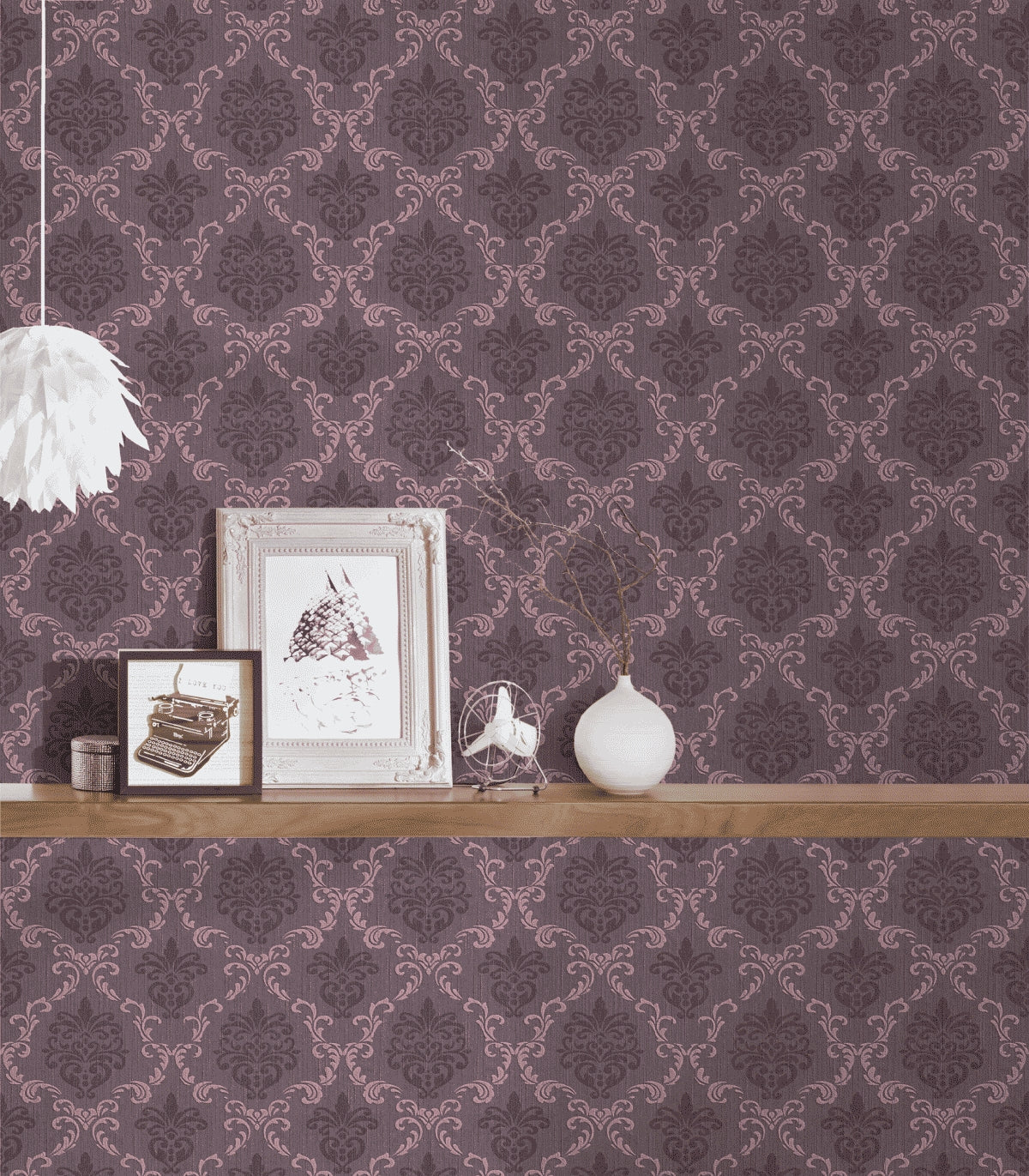 A.S. Création Barocktapete Barock Violett 956295 Tapete Tessuto Wandtapete