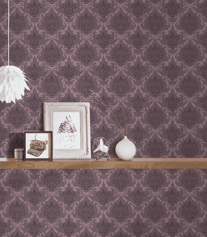 A.S. Création Barocktapete Barock Violett 956295 Tapete Tessuto Wandtapete