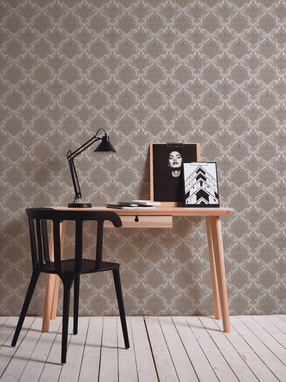 A.S. Création Barocktapete Barock Grau 956296 Tapete Tessuto Wandtapete Design