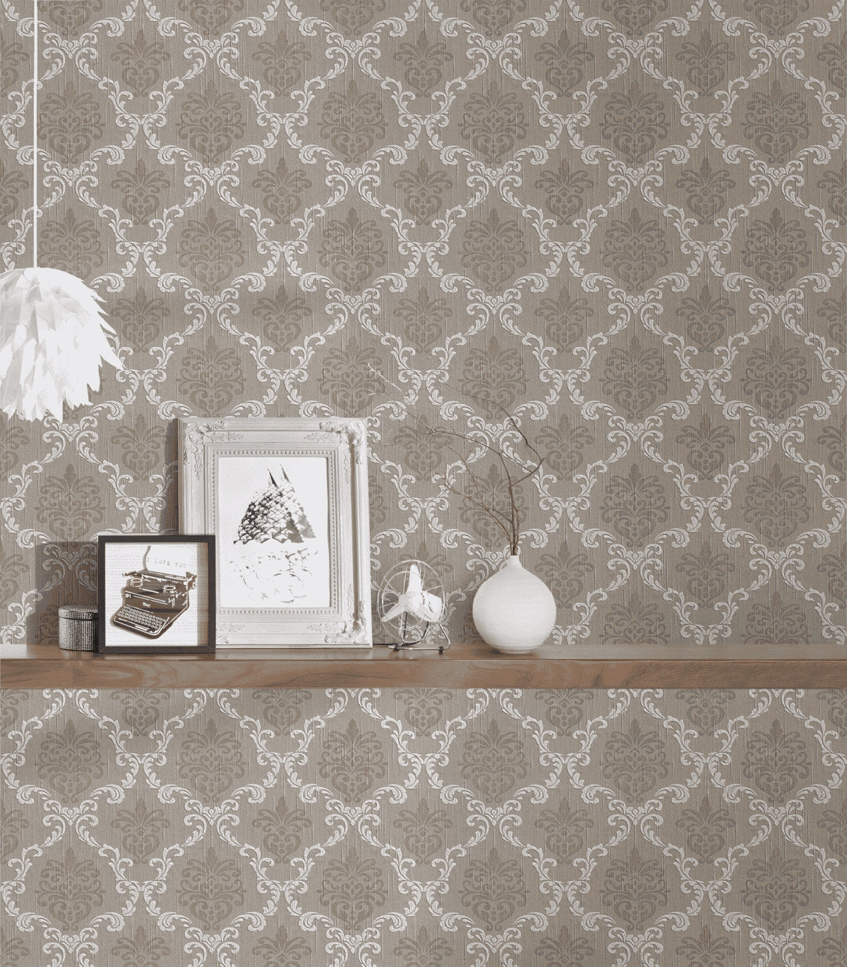 A.S. Création Barocktapete Barock Grau 956296 Tapete Tessuto Wandtapete Design