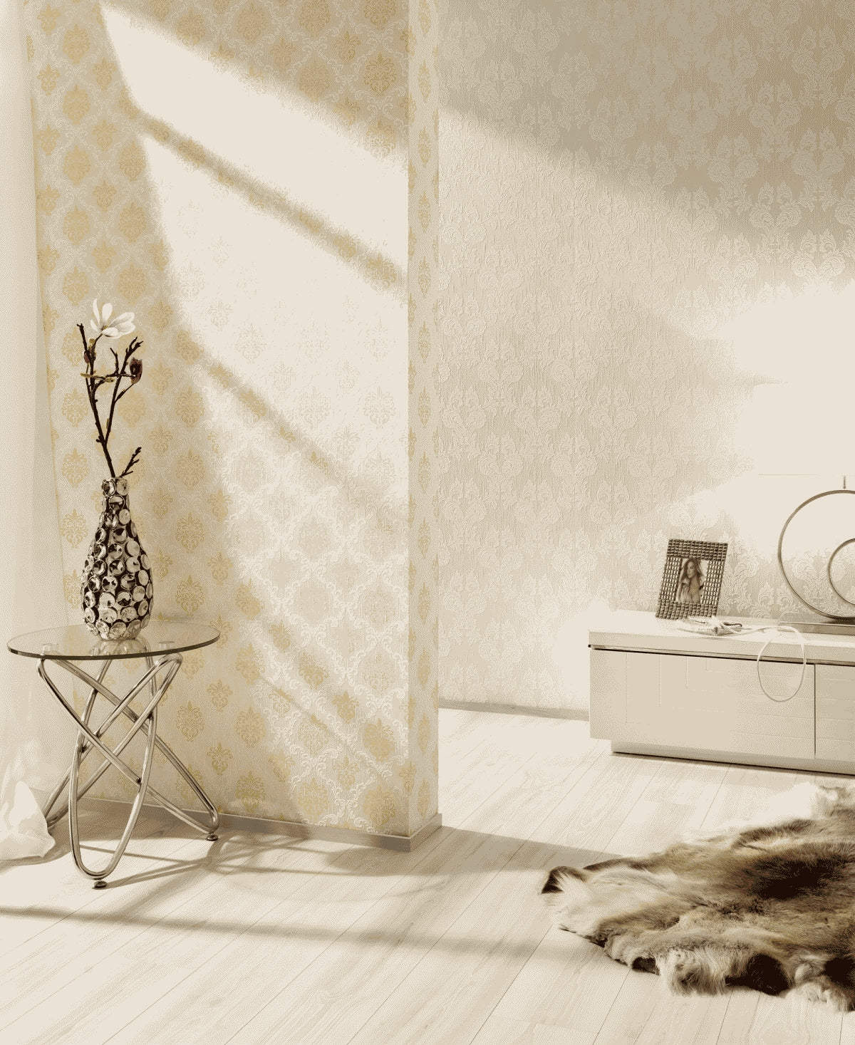 A.S. Création Barocktapete Barock Creme 956297 Tapete Tessuto Wandtapete Design