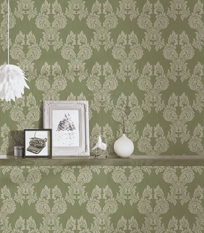A.S. Création Barocktapete Barock Grün 956304 Tapete Tessuto Wandtapete Design