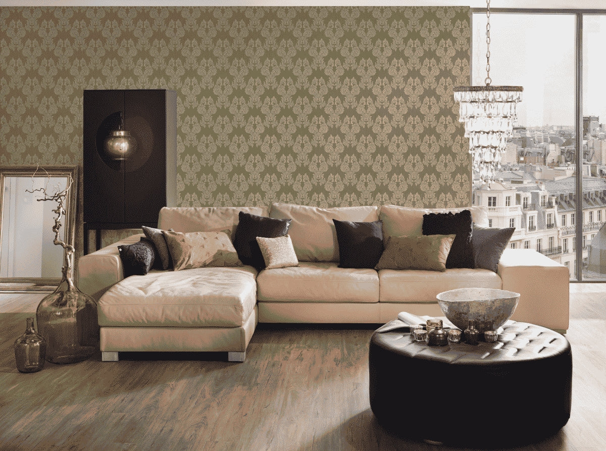A.S. Création Barocktapete Barock Grün 956304 Tapete Tessuto Wandtapete Design
