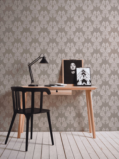 A.S. Création Barocktapete Barock Grau 956306 Tapete Tessuto Wandtapete Design